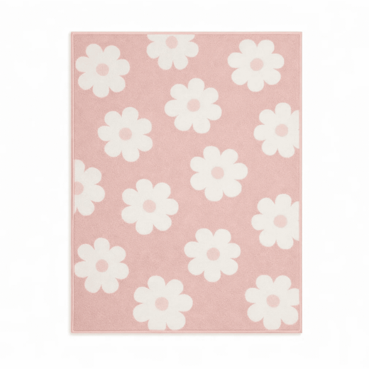 Little Nest Flower Power Toddler Area Rug, 3 x 5 ft