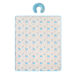 Little Nest Coastal Toddler Neck Pillow and Blanket Set, 2-Piece