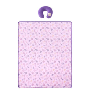Little Nest Shell Toddler Neck Pillow and Blanket Set, 2-Piece