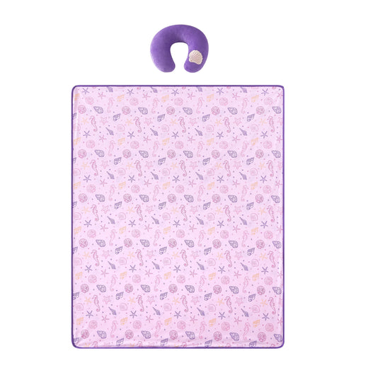 Little Nest Shell Toddler Neck Pillow and Blanket Set, 2-Piece