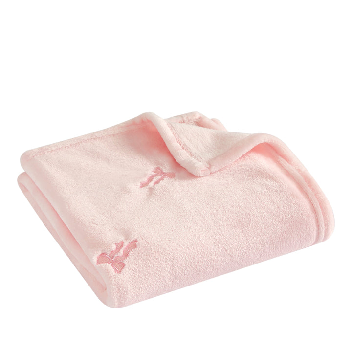 Little Nest Bows Plush Blanket, 30 x 40 in